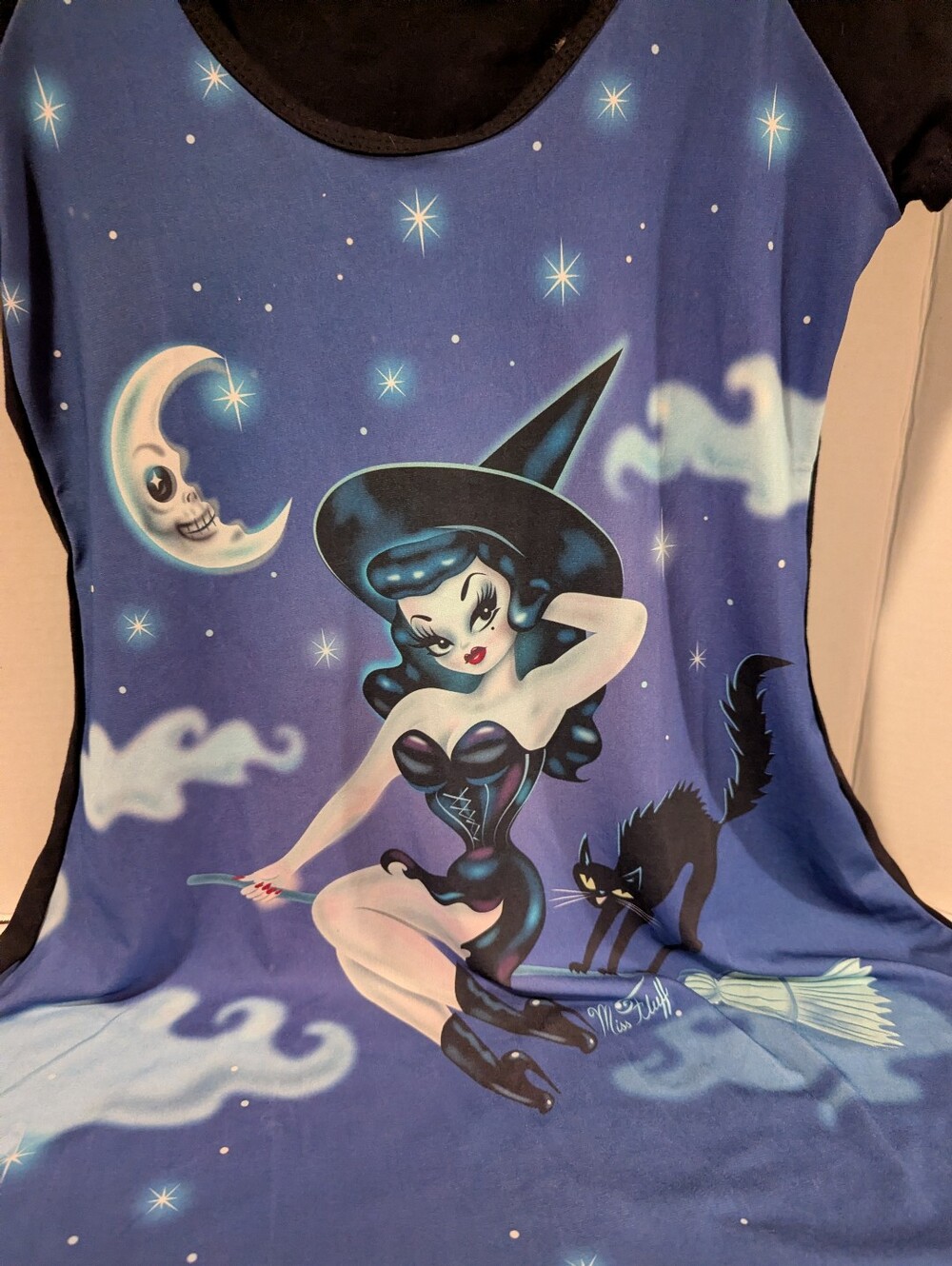 Kreepsville Hex Kitten Flare Witch Cat Dress Miss Fluff Size L Halloween NWOT